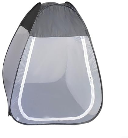 Tenda da meditazione buddista con templi a rete singola, autoportante, tenda da cabana, pieghevole rapidamente, tenda interna in rete, ultraleggera, per yoga (grigio)