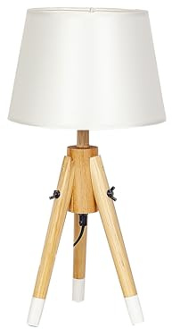 LAMPARA TRIPODE MADERA C/PANTALLA