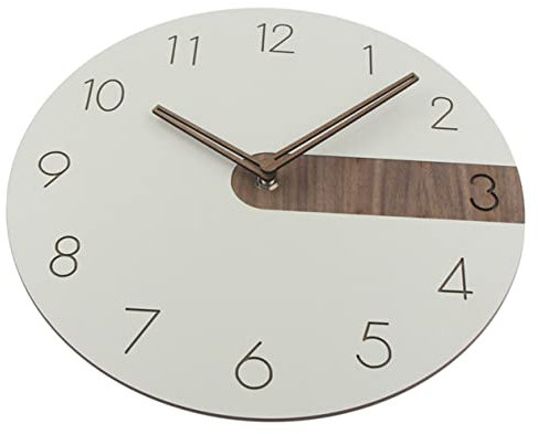 MAGICLULU Wanduhr Aus Holz Retro Moderne Wanddekoration Für Wohnzimmer Küche Büro Ohne Batterie Leise Bewegung