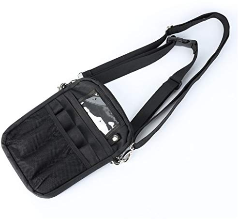 ZwaitL Sac d'allaitement pour poche de matériel médical, support de ruban, rangement utilitaire pour stéthoscopes, ciseaux à bandage,, Noir , 16*2.5*23CM
