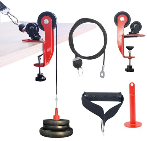 CONBUT Arm Wrestling Training Pulley System Professional, Forearm Workout Table Equipment, Wrist Exerciser Cable Machine