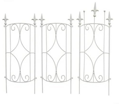 Puupaa Marco de soporte de rejilla de metal para plantas trepadoras de interior y exterior, paquete de 3 unidades de montaje ajustable para hiedra en maceta filodendro (blanco)