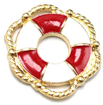 OSALADI 20 Stück Legierung Lebensring Anhänger Rot Schmuck Selbstgemacht Charme Für Armband Halskette Schlüsselanhänger Maritimer Stil