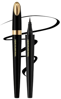 Catlinez Epic Ink Eye Liner, Eyliner Liquido Waterproof, Linee Intense e Precise a Lungo, Texture Scorrevole e Pigmentata, Black, 16 ml (Nero)