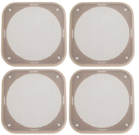 jojofuny 4 pezzi di coperture per griglie altoparlanti per auto - Copertura in rete per griglia altoparlanti subwoofer per auto - Protezione quadrata per subwoofer