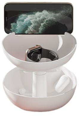 Celuicion Snackbehälter für Kürbis, abnehmbar, doppellagig, Snack-Organizer mit Handyhalterung und Vasenfunktion für Wohnzimmer und Schlafzimmer