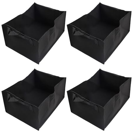 Desiumite 4 rechteckige Vlies-Pflanzbeutel für Gemüsepflanzen, verdickte Filz-Pflanzsäcke mit verstärkten Griffen, 40 x 30 x 20 / 50 x 30 x 20 / 60 x 30 x 20 cm (40 x 30 x 20 cm)