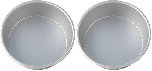 KAMBERG – Molde redondo para tartas, 20 x 8 cm, aluminio anodizado, plateado (Paquete de 2)