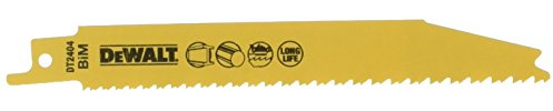 DEWALT DT2404-QZ Hoja De Saw Sable Bi-metal, Longitud: 150mm for DIYers & professionals, ideal for cutting and finishing jobs, 150mm, 5-piece set