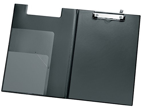 VELOFLEX - Bloc-notes à pince « Confort » format A4 en film PVC, noir