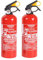 Doppelpack ABC-Pulverfeuerlöscher 1kg Halterung/Manometer (GP-1X Autofeuerlöscher fabrikfrisch)