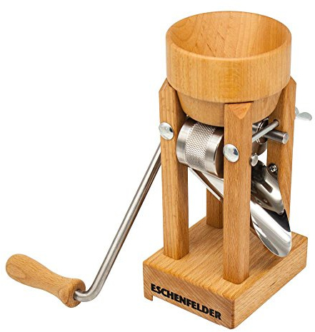 Eschenfelder Flockenquetsche | Flocker | Tischmodell mit Holztrichter | frische Haferflocken