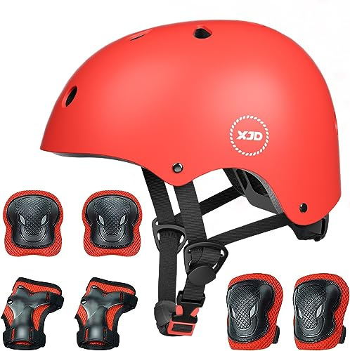 XJD Fahrradhelm für Kinder, Verstellbare Kinderhelm Skaterhelm Kinder Helm für Fahrrad Skateboard Scooter Roller Kinderfahrradhelm für 3-13 Alt Mädchen und Jungen