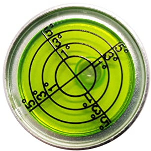 GEONASSUR 30mm Circular Bullseye Bubble Level, Aluminum, Silver