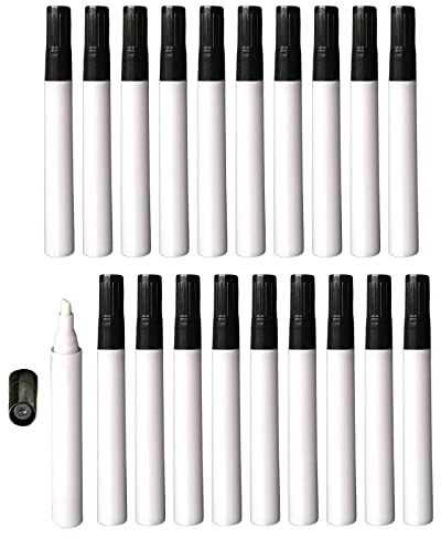 Sharplace Leere befüllbare Blankolack-Retuschestift-Rodfässer-Tube-Marker (10er-Set) - Füllen Sie mit Ihrer eigenen Kunst-Acryl-, Öl- und Wasserfarbe, feine, Weißer Stab schräg
