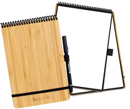 BAMBOOK Notepad - Bambus-Holz Hardcover - A5 - Blank & Lined