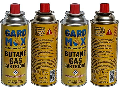 FastWrite 4 BUTANE GAS BOTTLES CANISTER CAMPING HEATER COOKER BBQ