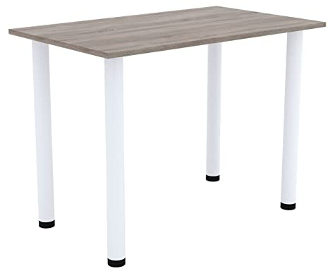 AKKE Esszimmertisch 80 cm x 60 cm Esstisch Kleiner Tisch Küchentisch Schreibtisch Dining Table Esszimmermöbel Weiße Beine