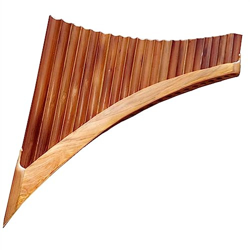22 Pfeifen Bambus PanFlute G-Tasten Handgefertigte Panflöte Holzblasinstrument Panflöte für Anfänger