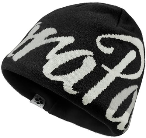 Clakllie Star Y2K Beanie Mütze Herren Damen Hip Hop Strickmützen Winter MEA Culpa Beanies Graphic Skull Cap Watch Laufmützen