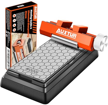 AUXTUR Woodworking Sharpening Guide, Steel Center Sharpening Bracket, Complete Sharpening System, Woodworking Tools for Chisel Sharpening and Aircraft Restoration