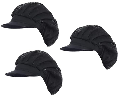 3 Pièces Casquette de Travail Anti-Poussière de Cuisson, Chapeaux de Chef pour Cuisine, Chapeau de Travail D'atelier, pour Les Travailleurs Chapeau Filet Service de Coiffure de Restaurant