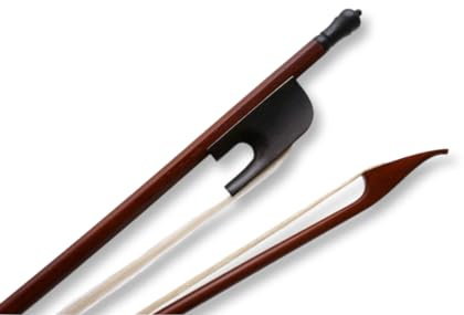 YoungMonic Advance - Arco de violín 4/4 de madera de Brasil, ébano, rana AAA, arco natural, lazos barrocos (estilo 1)