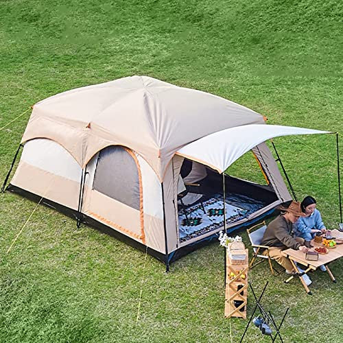 Große Familienzelte für Camping für 8–12 Personen mit Wohnbereich, tragbares Instant-Zelt mit abnehmbarem Regenschutz, wasserdicht, großes automatisches Zelt für Outdoor-Wandern, Picknick,