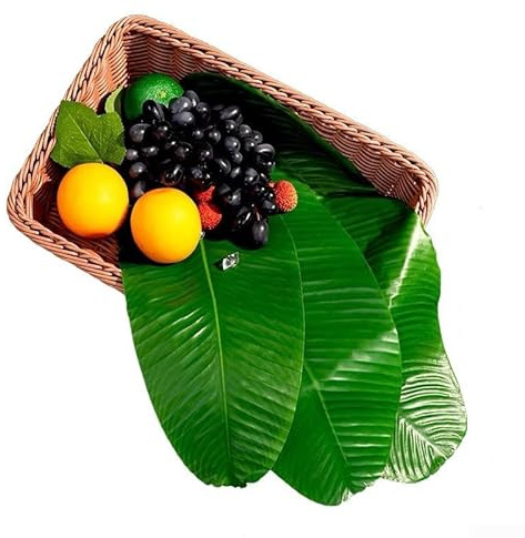 Lot de 6 sets de table en forme de feuilles de bananier artificielles, pour la maison, les fêtes, la plage