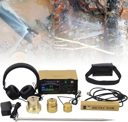 FANGQMM Wassermelder, Rohr Wasserlecksucher, Wasserrohrleckmonitor mit Digitalanzeige, Wasserlecksensor, Rohrwasserleck Detektor, mit Einstellbaren 4 Gängen Zur Reduzierung Von Wasserleckageabfall