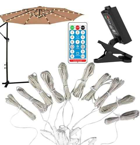 Parasol Lights Solar Powered High Brightness 8 Modes Outdoor Parasol