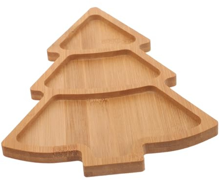 ABOOFAN Plateau De Sapin De Noël Pour Le Service Des Aliments Plat Décor De Noël Assiette De Sapin De Noel Planches De Charcuterie à Bac à Fruits
