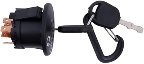 Pexorin Interrupteur à clé de Contact et Deux clés for tondeuses à Gazon, pièce détachée for Tracteur Tondeuse à Gazon Interrupteur de démarrage de Tondeuse autoportée
