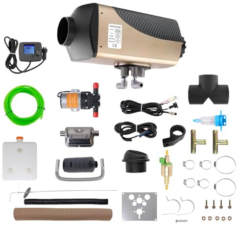 Ruiangaore Standheizung Diesel 12V 7kW Dieselheizung， Wasser- und Luftheizer mit LCD-Display für Wohnmobil Warmwasser und Motorvorwärmung Standheizung Auto Heizung Diesel 7-stufige Einstellung