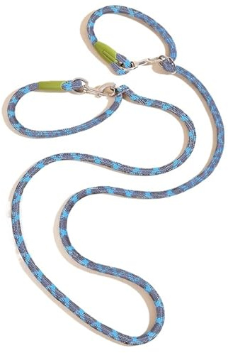 SUBLXPoten Joggingleine Hunde Mit Bauchgurt Nylon-Hundekette, Zugseil, Leinen for Laufen, freihändige Seilkette for kleine und große Hunde(Blue 2)