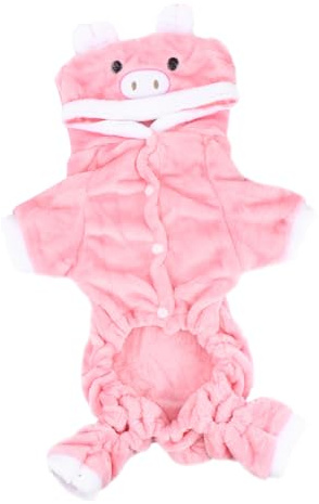 BESTonZON Warmer Winterpulli für Hunde aus Korallenfleece in Rosa mit Süßem Schweinemotiv Komfortabel und Modisch für Winter und Haustier Party