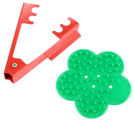 Homoyoyo Kit pour Enlever Les Épines des Rosiers 1 Pince Rouge en Métal 2 Pinces en Silicone Outil de Jardinage pour Fleuristes et Art Floral Facile à Utiliser pour Couleur Aléatoire