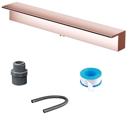 Generico Kit Fontana d'Acqua in Acciaio Inossidabile per Esterni - Cascata con Uscita per Piscina Commerciale per patii, Cortili, Spa, laghetti Koi, Città antiche - Elegante Decorazione da Giardino