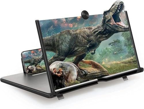 Boffett Lupa para móvil,18 Pulgadas Amplificador de Pantalla para movil, 3D HD Plegable Amplificador de Pantalla para Ver vídeos de películas, para con Todos los Smartphones