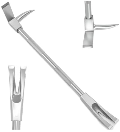 Demolition Pry Bar, Forged Steel Crowbar with Non-Slip Handle for Forcible Entry, Firefighter Rescue, and Demolition Projects