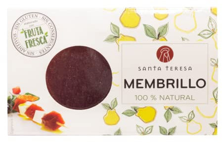 Santa Teresa - Dulce De Membrillo Artesano Elaborado Solo Con Fruta Fresca. Sin Conservantes Ni Aditivos Artificiales. Carne De Membrillo Totalmente Natural (Bloque 150 Gr)