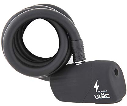 ULAC l'abeille 110 DB Alarme Verrou de câble, 12 mm x 120 cm (Simplement Impressionnant X 47 sv) câble en Acier tressé pour vélo, vélo, Moto, Scooter
