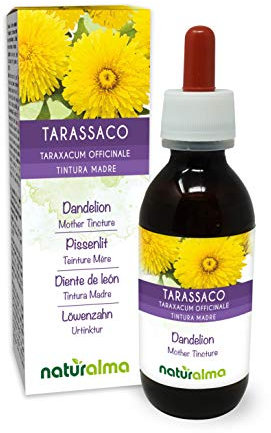 Maskros (Taraxacum officinale) rötter och blad Alkoholfri modertinktur Naturalma - Flytande extrakt i droppar 120 ml - Kosttillskott - Vegan