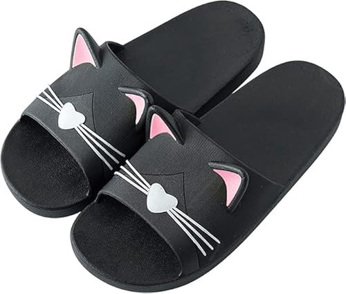 AioTio Infradito e Ciabatte da Spiaggia e Piscina per Donna Casa Estive Interno Pantofole da Doccia e Bagno Scarpe Sandali Antiscivolo Comode per Ragazzi e Ragazze(Nero, 38/39 EU)