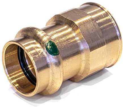 Sanpress Übergangsstück IG 28 mm x 1 IG Rotguss – Pressfitting für Trinkwasser & Heizungsinstallation – SC-Contur – DVGW zertifiziert