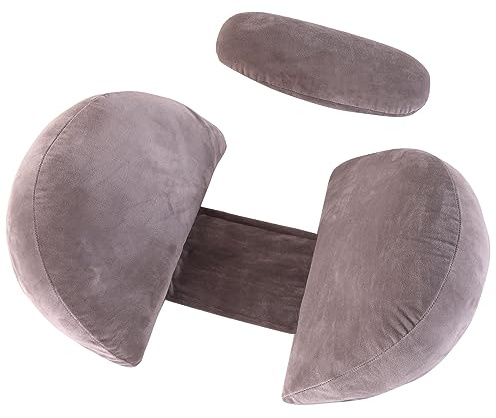 MINGPINHUIUS Cuscino per Gravidanza, Cuscino gravidanza per Dormire a Forma di U Cuscino per Pancia, Fianchi,Gambe,La Schiena, Cuscino premaman, Rimovibili Lavabili (grigio scuro)