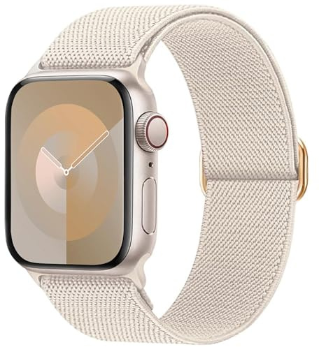 Maledan Solo Loop kompatibel med Apple Watch-armband 40 mm 41 mm 38 mm 42 mm 44 mm 45 mm 46 mm 49 mm dam herr - elastiskt nylonsportarmband för iWatch serie 11 10 9 8 7 6 5 4 3 2 1 SE Ultra