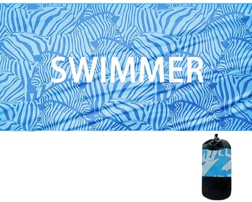 SilverChry Telo Mare Microfibra, 160 * 80cm Asciugamano da Spiaggia, Asciugamano Mare per Spiagge, Viaggi, Bagni, Saune, Piscine (Zebra)