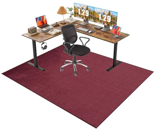 Unterlage Schreibtischstuhl Bodenschutzmatte Bürostuhl Teppich Unterlage-Kratzfest Bodenmatte für Parkett und Hartböden rutschfest Gaming Stuhlmatten Bürostuhlunterlage für Laminat 120 x 160 cm