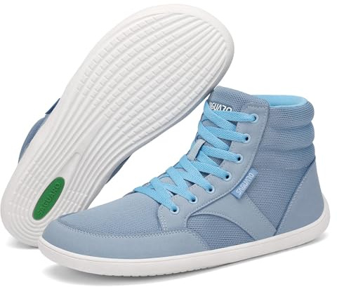 SAGUARO Barfotaskor Höga Unisex | För Bara Fötter | Breda Uddar, Storlek 36-48, Blå, 38 EU